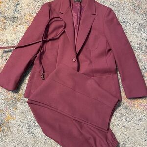 VINTAGE 1970s Haberdashery by Personal Pantsuit L Rose Suit Set